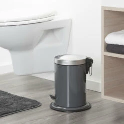 Sealskin Acero Pedaalemmer Grijs 3 Liter -Meubel Pracht 123 2234