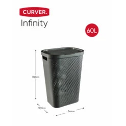 Curver Wasbox Infinity Dots Licht Grijs 60 Liter Incl. Deksel 15 Curver Wasbox Infinity Dots Licht Grijs 60 Liter Incl. Deksel -Meubel Pracht 123 2298