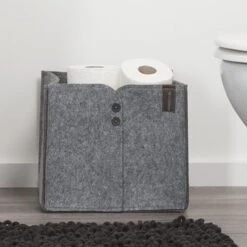 Sealskin Opbergmand Felt Vilt Grijs -Meubel Pracht 123 235