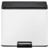 EKO Pedaalemmer 15+15 Liter Wit -Meubel Pracht 123 2377