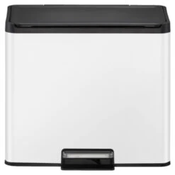 EKO Pedaalemmer 15+15 Liter Wit