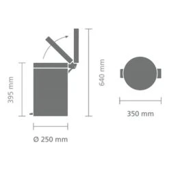 Brabantia Pedaalemmer Classic 12 Liter, Metallic Grey 10 Brabantia Pedaalemmer Classic 12 Liter, Metallic Grey -Meubel Pracht 123 2387