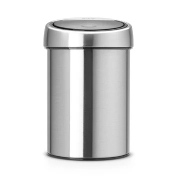 Brabantia Prullenbak Hangend Met Push Open RVS 3 Liter 3 Brabantia Prullenbak Hangend Met Push Open RVS 3 Liter