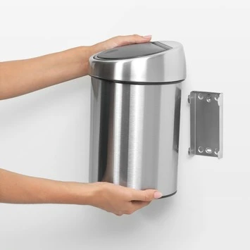Brabantia Prullenbak Hangend Met Push Open RVS 3 Liter 6 Brabantia Prullenbak Hangend Met Push Open RVS 3 Liter - Afbeelding 4