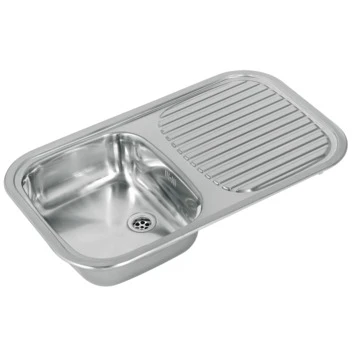 GAMMA Spoelbak Vierkant Met Afdruiprek RVS 3 GAMMA Spoelbak Vierkant Met Afdruiprek RVS