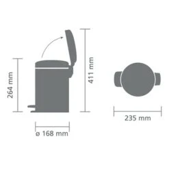 Brabantia Pedaalemmer New Icon Wit 3 Liter -Meubel Pracht 123 2943