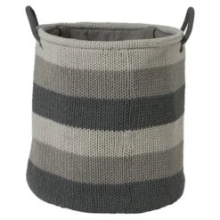 Sealskin Wasmand Knitted 36x38 Cm Grijs