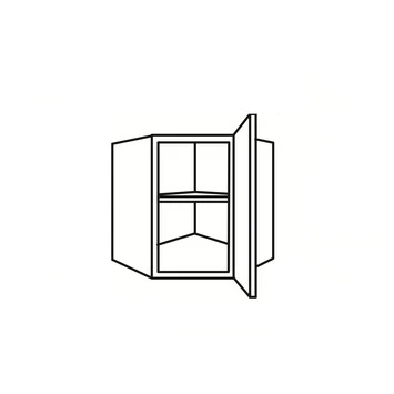 Klassik 60 Hoekwandkast 606-6 Wit 60 X 60 Cm 4 Klassik 60 Hoekwandkast 606-6 Wit 60 X 60 Cm - Afbeelding 2