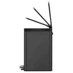 EKO Pedaalemmer 15+15 Liter Zwart -Meubel Pracht 123 3348