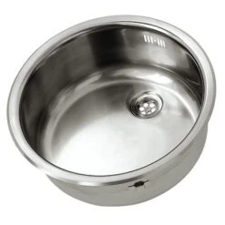 GAMMA Spoelbak Rond Met Korfplug RVS