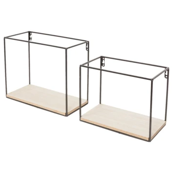 Duraline Muur Kubussen Staal/hout 3 Duraline Muur Kubussen Staal/hout