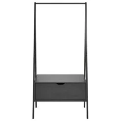 GAMMA Kledingrek Floris Met Lade Hout Zwart 19 Kg