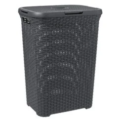 Curver Wasbox Style Vintage Antraciet 60 Liter Incl. Deksel