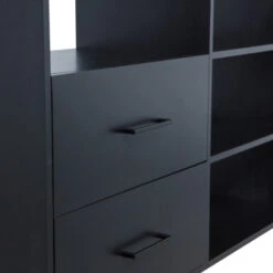 WOOOD Vakkenkast Aiko Grenen Zwart 12 WOOOD Vakkenkast Aiko Grenen Zwart -Meubel Pracht 123 351