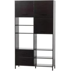 WOOOD Vakkenkast Aiko Grenen Zwart 13 WOOOD Vakkenkast Aiko Grenen Zwart -Meubel Pracht 123 352