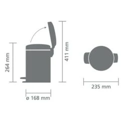 Brabantia Pedaalemmer New Icon Chroom 3 Liter 9 Brabantia Pedaalemmer New Icon Chroom 3 Liter -Meubel Pracht 123 3540