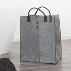 Sealskin Wasmand Felt 43x32x52 Cm Grijs 7 Sealskin Wasmand Felt 43x32x52 Cm Grijs -Meubel Pracht 123 3590