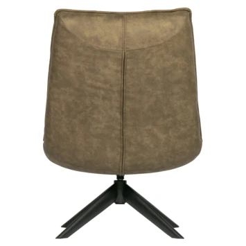 WOOOD Draaifauteuil Jouke Kunstleer Warmgroen 6 WOOOD Draaifauteuil Jouke Kunstleer Warmgroen - Afbeelding 4