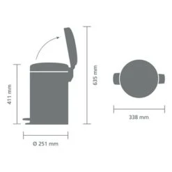 Brabantia Pedaalemmer New Icon 12 Liter RVS 11 Brabantia Pedaalemmer New Icon 12 Liter RVS -Meubel Pracht 123 3862