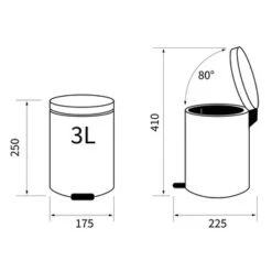 Sealskin Pedaalemmer Industrial RVS -Meubel Pracht 123 3887