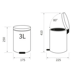 Sealskin Pedaalemmer Industrial RVS -Meubel Pracht 123 3888