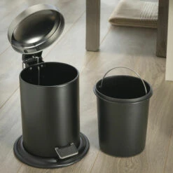 Sealskin Pedaalemmer Acero Zwart 3 Liter -Meubel Pracht 123 3894