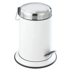 Wenko Pedaalemmer Retoro RVS/Wit 3 Liter