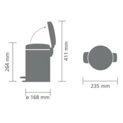 Brabantia Pedaalemmer New Icon RVS 3 Liter 11 Brabantia Pedaalemmer New Icon RVS 3 Liter -Meubel Pracht 123 3933
