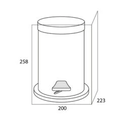 Sealskin Pedaalemmer Metropolitan Zwart 3 Liter -Meubel Pracht 123 3948