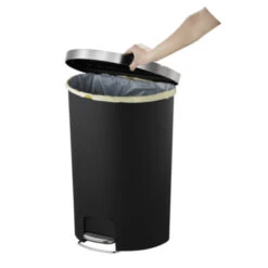 EKO Hana Semi-Round Pedaalemmer 55L Met Ingebouwde Wielen -Meubel Pracht 123 3977