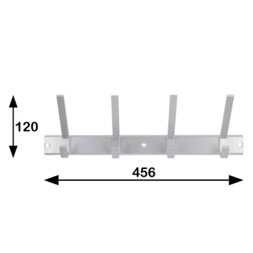 Kapstok Ria 4 Haaks Aluminium 456mm 9 Kapstok Ria 4 Haaks Aluminium 456mm - Afbeelding 7