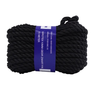 BIROTEX 10MM GEDR ZWART 15MTR 3 BIROTEX 10MM GEDR ZWART 15MTR