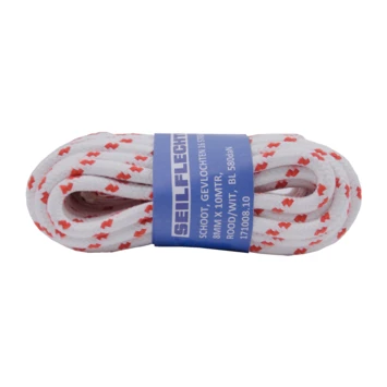 SCHOOT GEVLOCHT. 8MM 16STRENG.RD/WT 10MTR 3 SCHOOT GEVLOCHT. 8MM 16STRENG.RD/WT 10MTR