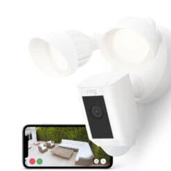 Ring Floodlight Cam Wired Plus Wit -Meubel Pracht 123 4176