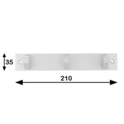 Kapstok Kristel 3 Haaks Aluminium 210mm 15 Kapstok Kristel 3 Haaks Aluminium 210mm -Meubel Pracht 123 422