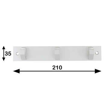 Kapstok Kristel 3 Haaks Aluminium 210mm 9 Kapstok Kristel 3 Haaks Aluminium 210mm - Afbeelding 7