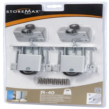 StoreMax Wielset T.b.v. R40 Metaal Wit 2 Stuks 4 StoreMax Wielset T.b.v. R40 Metaal Wit 2 Stuks - Afbeelding 2