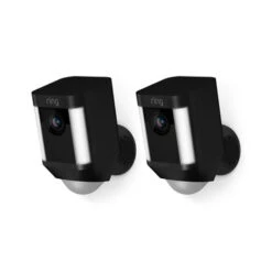 Ring Spotlight Cam Batterij - Zwart - Duopack -Meubel Pracht 123 4353