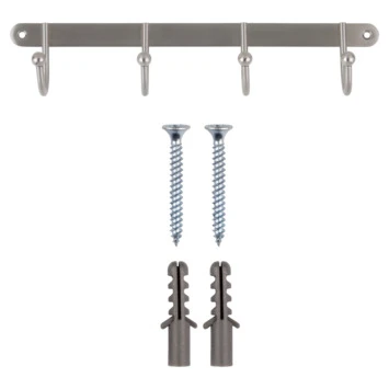 Kapstok Mathijs 4 Haaks Rvs 310mm 7 Kapstok Mathijs 4 Haaks Rvs 310mm - Afbeelding 5