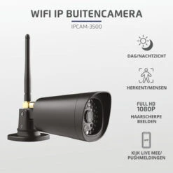 KlikAanKlikUit Ipcam-3500 Slimme Buitencamera Zwart -Meubel Pracht 123 4522