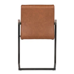 WOOOD Eetkamerstoel Bas Pu-leder Cognac -Meubel Pracht 123 457