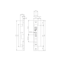 NEMEF Veiligheidsslot Zelfsluitend Haakschoot SKG 2-sterren Doorn 50mm PC 55mm -Meubel Pracht 123 4589