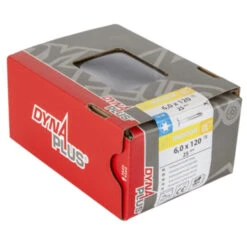 Dynaplus Houtbouwschroef Tellerkop Verzinkt TX-30 6.0x120 25 Stuks -Meubel Pracht 123 4751