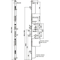 NEMEF Veiligheidsmeerpuntssluiting Krukbediend SKG 3-sterren PC 72mm -Meubel Pracht 123 4780