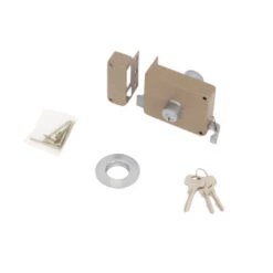 Yale Oplegslot Met Buitencilinder Vast Grijs Gelakt 635-50mm -Meubel Pracht 123 4833