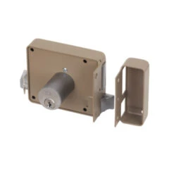 Yale Oplegslot Met Buitencilinder Vast Grijs Gelakt 635-50mm -Meubel Pracht 123 4834