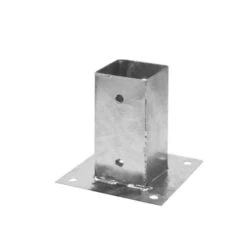 Paalhouder Met Plaat Verzinkt 12x12 Cm