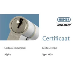 Nemef Veiligheidscilinder NF3+ 30/30 Mm SKG 3-sterren Gelijksluitend 3 Stuks -Meubel Pracht 123 4926