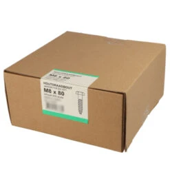 Houtdraadbout Verzinkt 8x80 Mm 200 Stuks -Meubel Pracht 123 4932