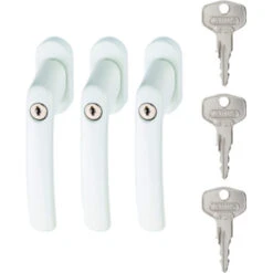 Abus Raamboom Wit Met Slot 3 Stuks